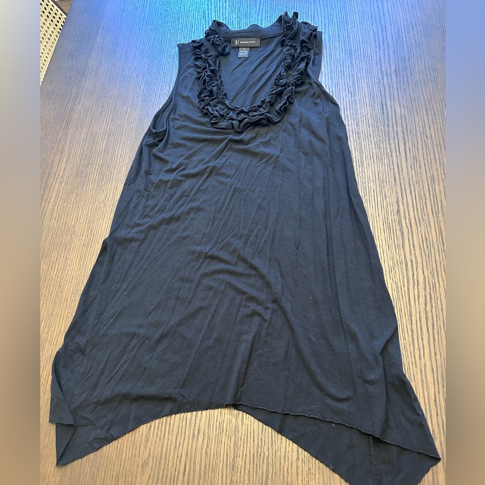 INC International Concepts Ruffle Tank Tunic Top Sleeveless Flowy Small